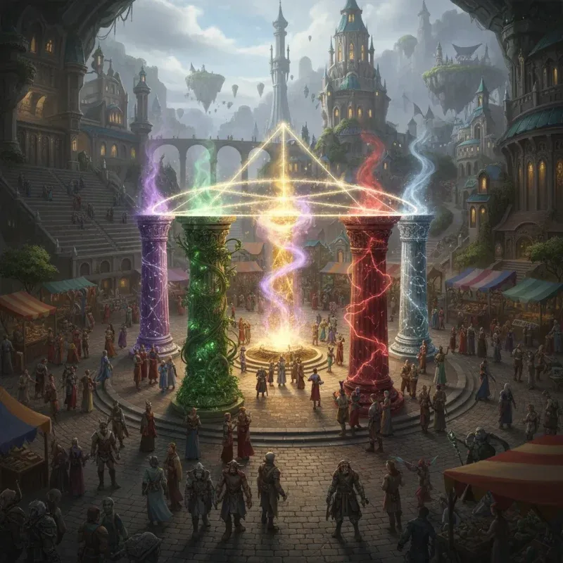 圣域志:回响广场——五族共荣的中立之心-拉古拉古世界:一个由AI与人类情感共同编织的平行宇宙 | 官方创世纪